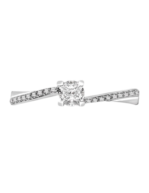 Solitario de oro 14 k Nahid diamante 1