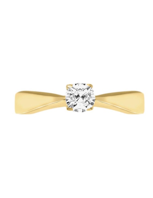 Solitario "de" oro 14 k klamore diamante
