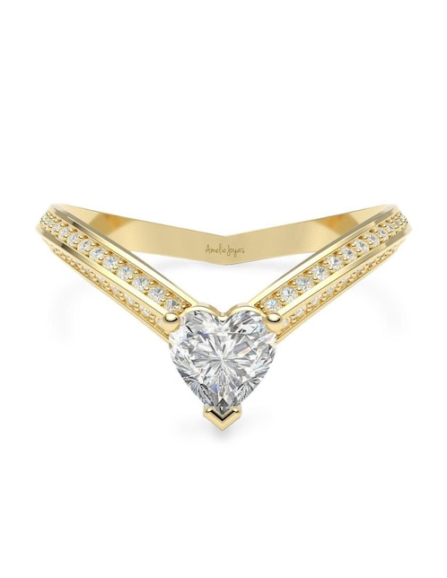 Anillo de compromiso de oro 14 k 1
