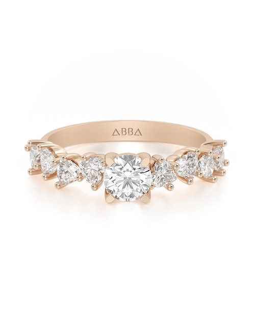 Anillo de compromiso de oro 14 k 1