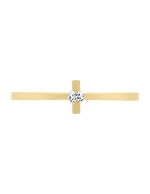Solitario "de" oro 14 k klamore diamante
