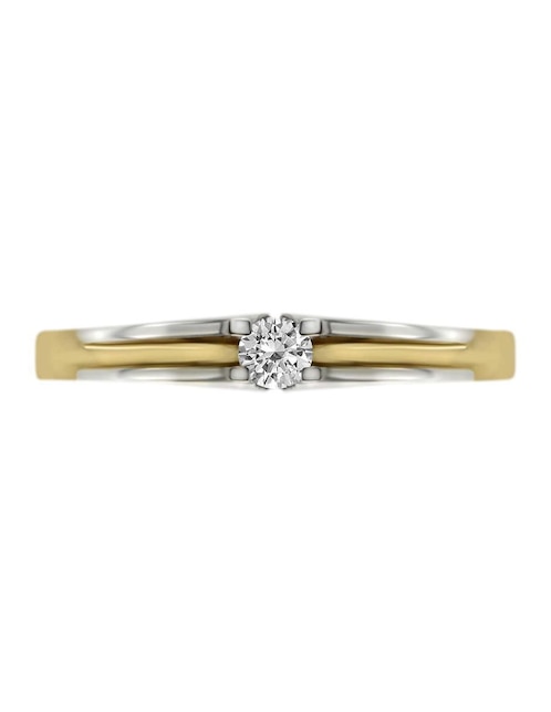 Solitario "de" oro 14 k klamore diamante