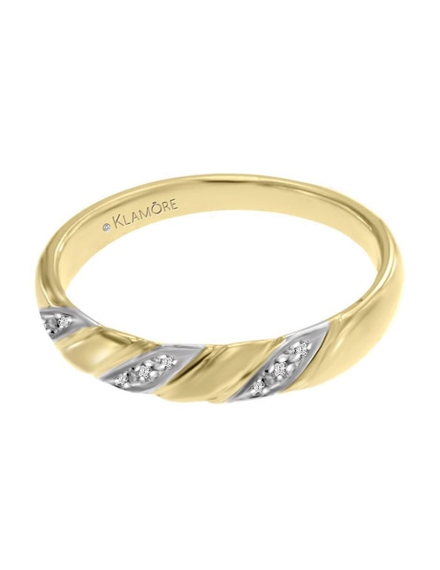 Argolla "de" oro 14 k klamore diamante