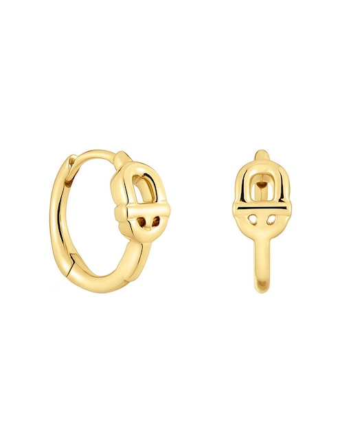 Aretes de aro Tous Manifesto de oro con acabado brillante
