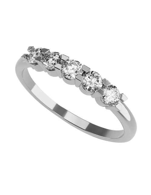 Anillo de compromiso de oro 10 k Amore Mio zirconia cúbica