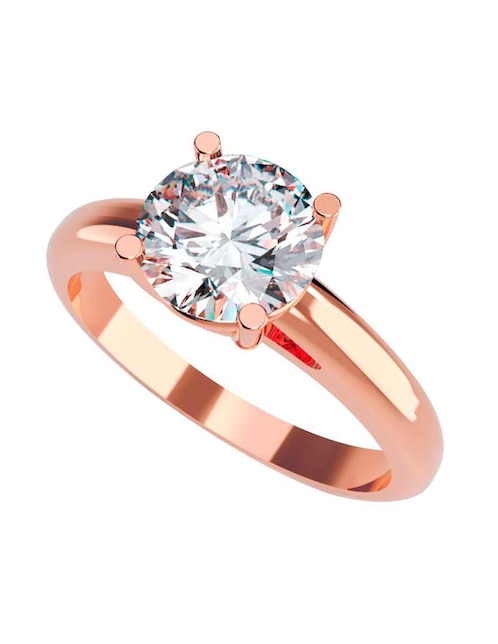 Anillo de compromiso de oro 10 k Amore Mio zirconia cúbica