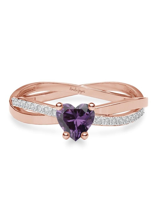 Anillo de compromiso de oro 14 k 1