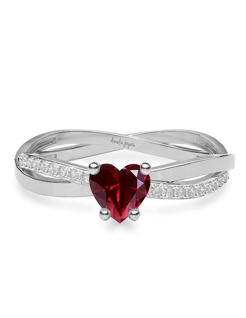 Anillo de compromiso de oro 14 k Amelie Joyas