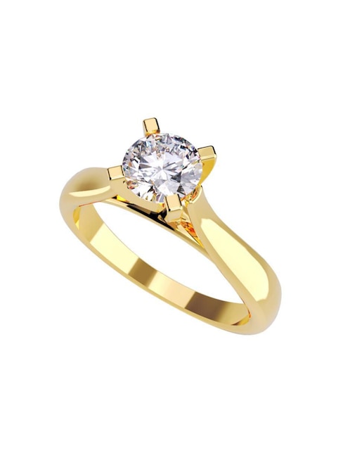 Anillo de compromiso de oro 10 k Amore Mio zirconia cúbica