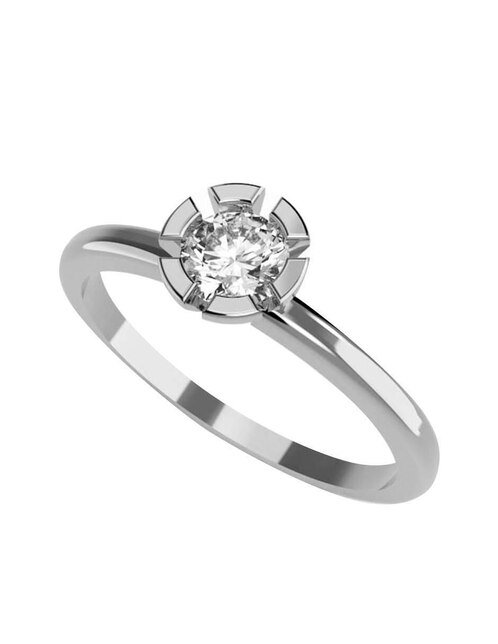 Anillo De Compromiso De Oro 10 K Amore Mio Zirconia Cúbica 1