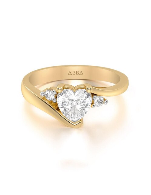 Anillo de compromiso de oro 14 k