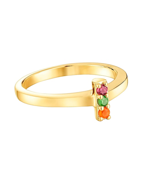 Anillo Tous Basic Colors de plata P 925 rodolita con acabado baño de oro