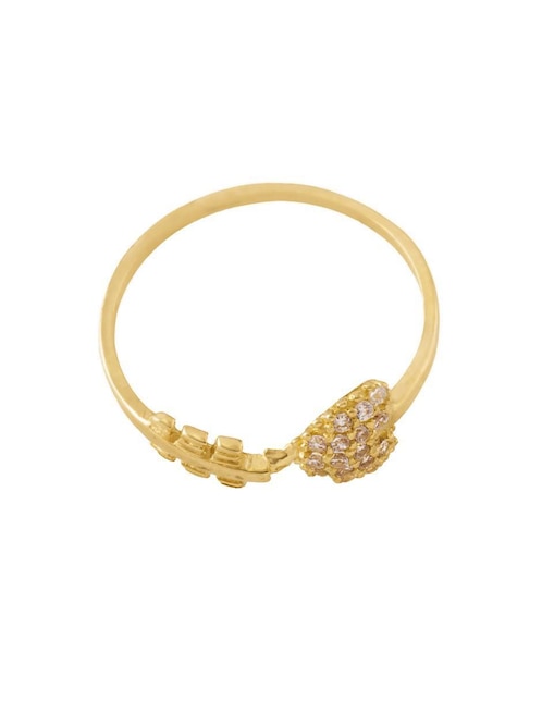 Anillo con gema de corazón Unlimited By Ob 10 k de oro zirconia