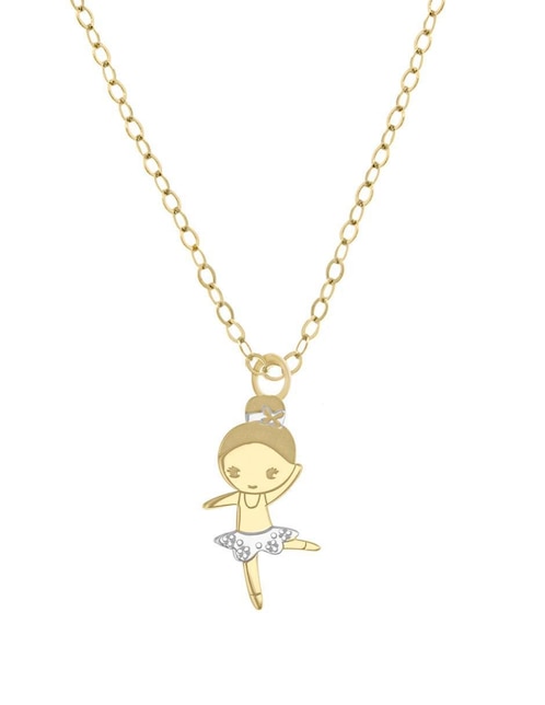 Colgante Y Dije de bailarina Fianelli alina de oro amarillo 14 K