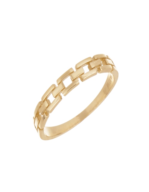Anillo de eslabones Dinasti 14 k de oro brillante