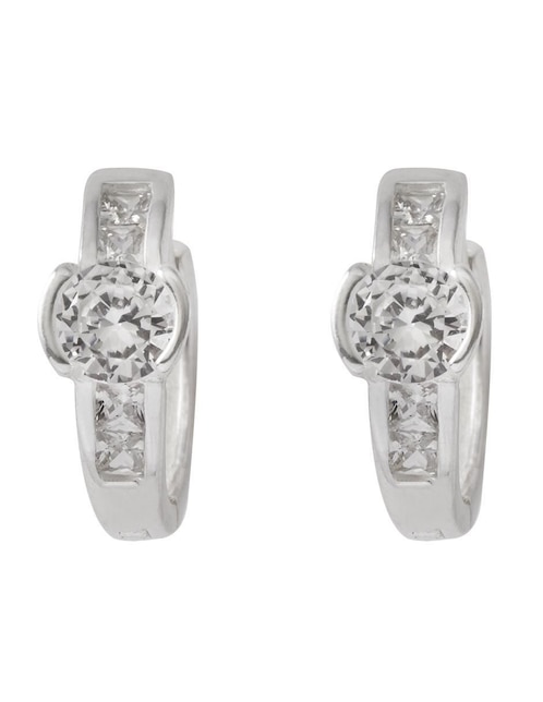 Aretes Unlimited By Ob de plata P 925 con acabado brillante zirconia
