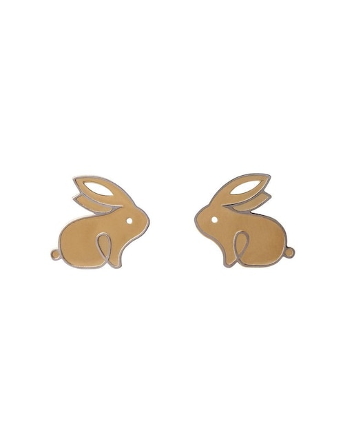 Broqueles de conejo Giallo Exclusiva de oro con acabado espejo