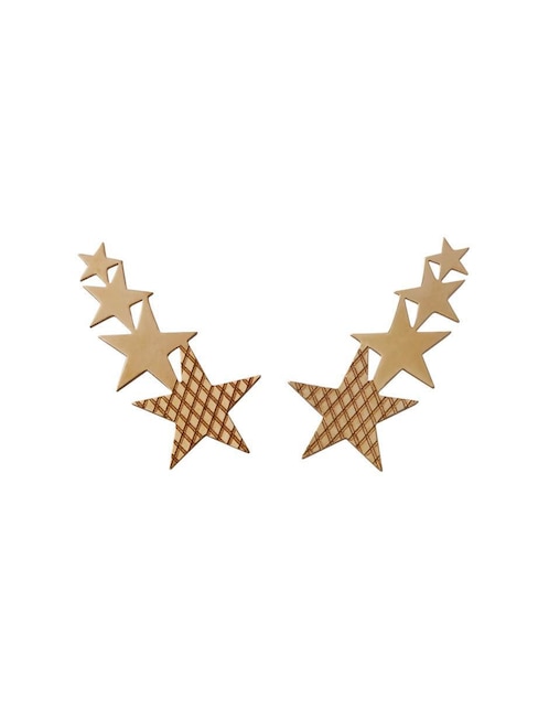 Broqueles de estrella Giallo Exclusiva de oro con acabado espejo