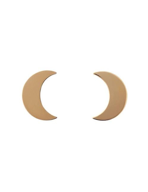 Broqueles de luna Giallo Exclusiva de oro con acabado espejo zirconia