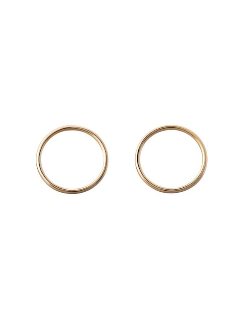 Broqueles circulares Giallo Exclusiva de oro con acabado espejo