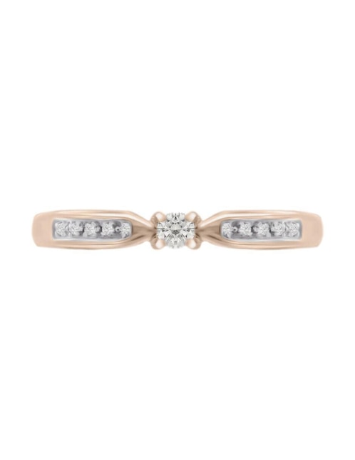 Solitario de oro 14 k Atira diamante 1