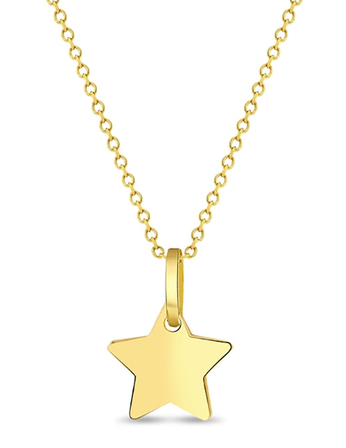 Collar de estrella de oro amarillo 14 K 1