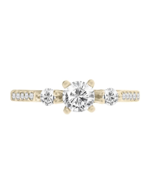 Solitario "de" oro 14 k klamore diamante