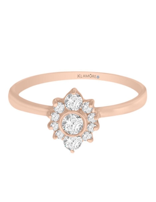 Solitario de oro 14 k Finea diamante 1