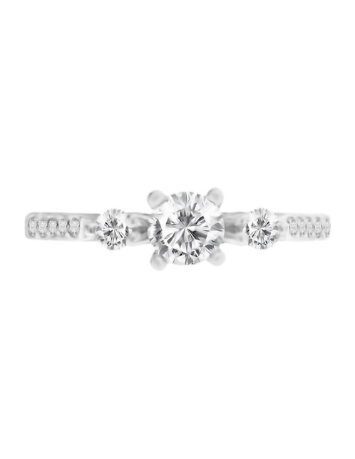 Solitario de oro 14 k Princess diamante 1