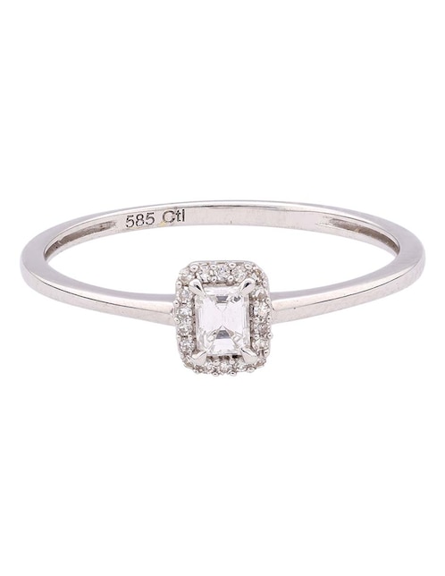Anillo de compromiso de oro 14 k diamante 1