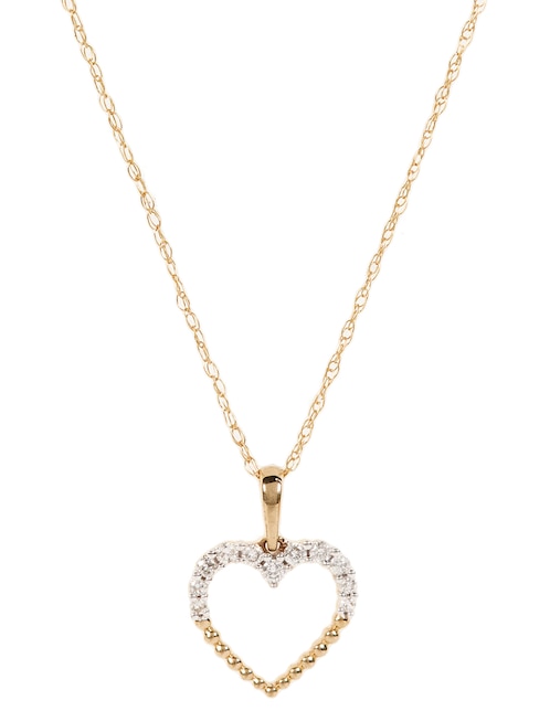 Collar con dije de corazón de oro 14 K 1
