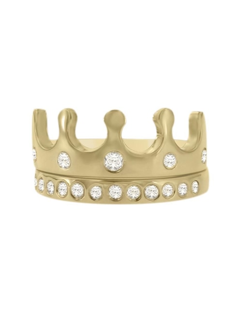 Anillo de corona Fianelli Alia 14 k de oro diamante