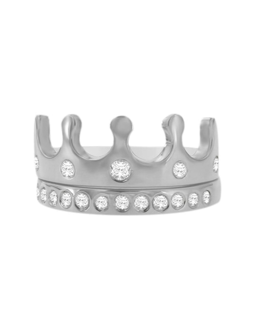 Anillo de corona Alia 14 k de oro diamante brillante 1