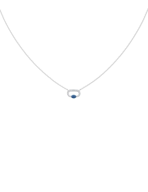 Collar de oro blanco 14 K 1