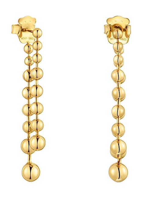 Aretes Tous Gloss de plata P 925 con acabado baño de oro