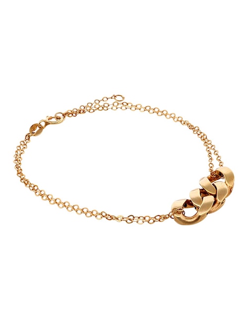 Pulsera Lusso de oro amarillo 14 k con acabado pulido
