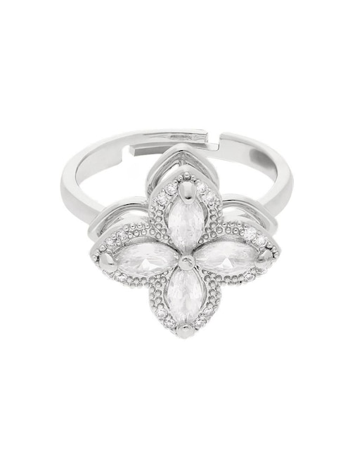 Anillo de compromiso "de" acero inoxidable sin kilataje clepsidra zirconia