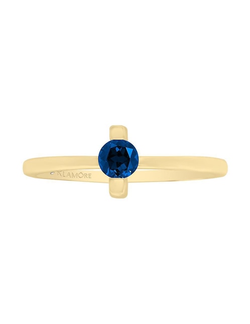 Anillo Fascinare Sole 14 k de oro amarillo zafiro brillante