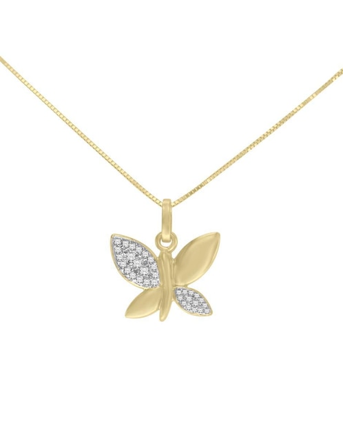 Colgante Y Dije de mariposa Fianelli vlinder de oro amarillo 14 K