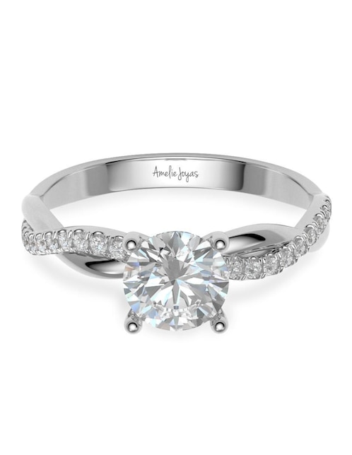 Anillo de compromiso de oro 14 k 1