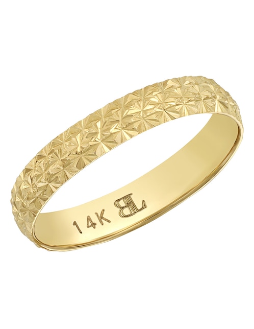 Anillo Bony Levy 14 k de oro troquelado