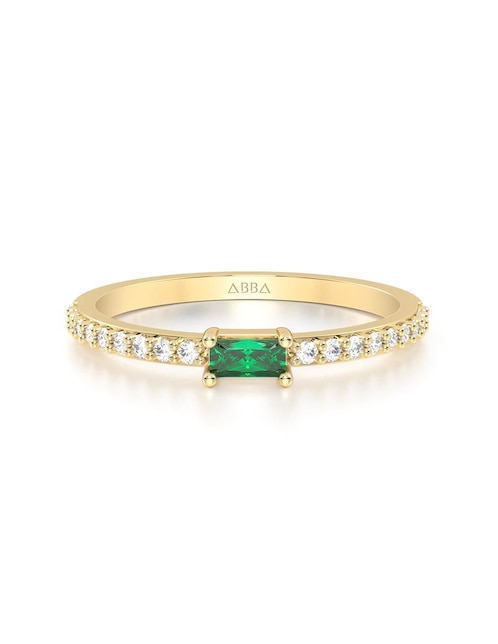 Anillo "de (si aplica)" ninguna abba joyas sin familia o colección no aplica 14 k "de" oro zirconia brillante