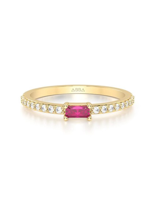 Anillo "de (si aplica)" ninguna abba joyas sin familia o colección no aplica 10 k "de" oro zirconia brillante