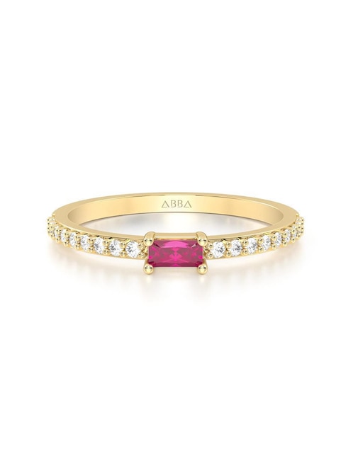 Anillo 10 k de oro zirconia brillante Anillo 10 k de oro zirconia brillante