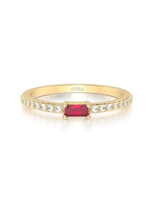 Anillo "de (si aplica)" ninguna abba joyas sin familia sin temática 10 k "de" oro zirconia