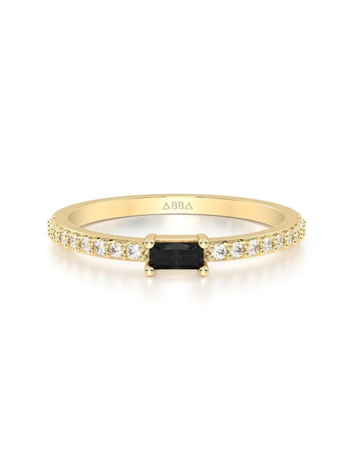 Anillo Abba Joyas 10 k de oro zirconia