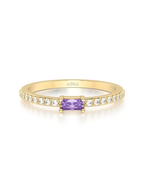 Anillo Abba Joyas 10 k de oro zirconia