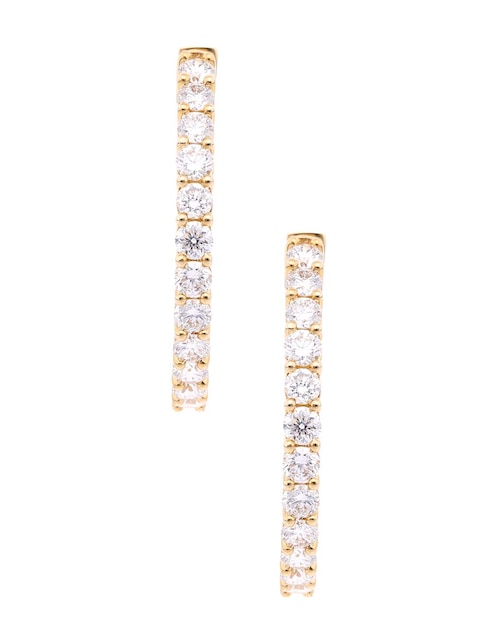 Arracadas redondas de oro 14 K con acabado pavé diamante 1
