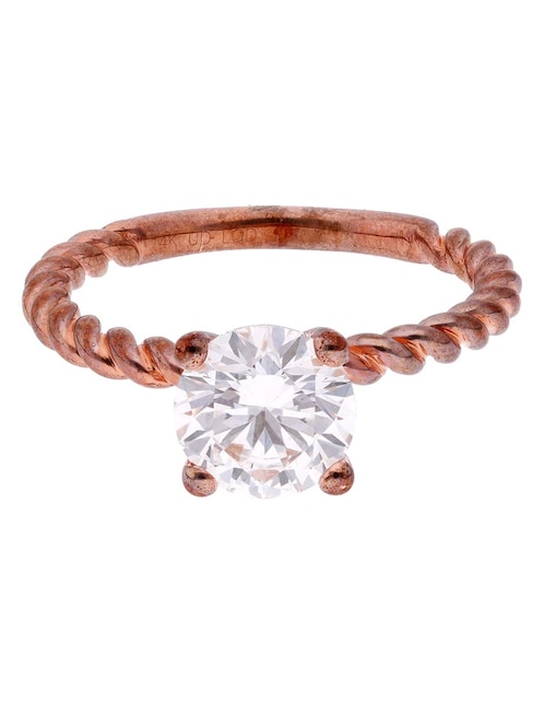 Anillo de compromiso de oro 14 k Unique diamante 1
