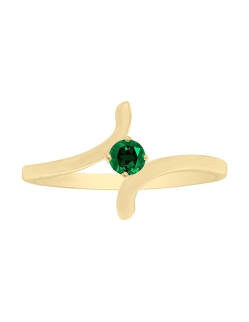 Anillo Fascinare Kaia 14 k de oro esmeralda brillante